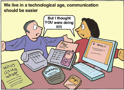 face to face communication cartoon