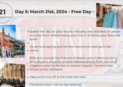 Text information about The VICI Valencia Residential trip - Free Day