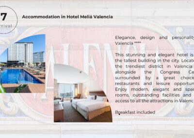 Text information about The VICI Valencia Residential trip - Accommodation in Hotel Meliá Valencia
