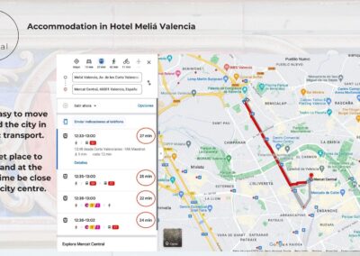 Text information about The VICI Valencia Residential trip - Google map around town
