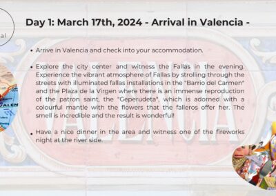 Text information about The VICI Valencia Residential trip - Arrival in Valencia