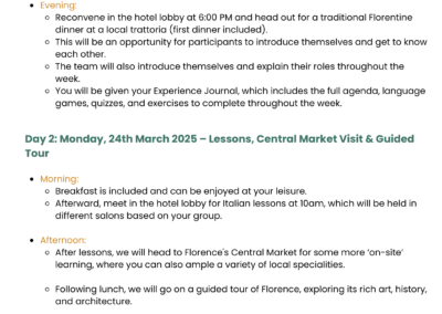Florence Language Experience March 2025 - Page 2